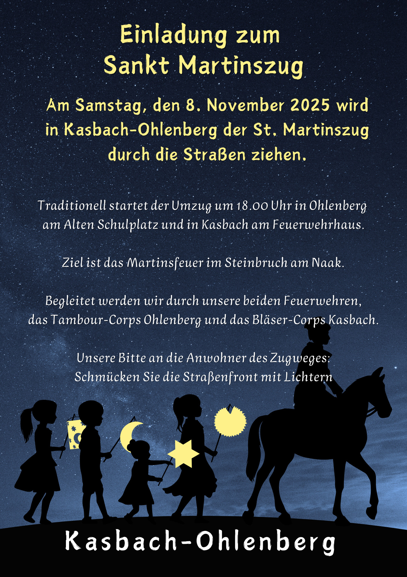 Bild Einladung zum Sankt Martinszug